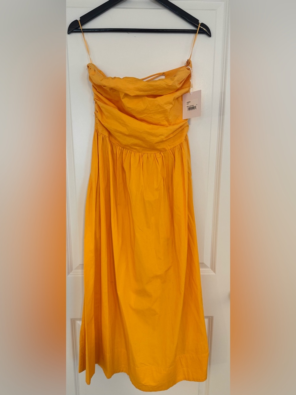 NWT! Pistola Strapless Yellow Midi Dress - Elegant Summer Style/ Medium - Picture 5 of 8